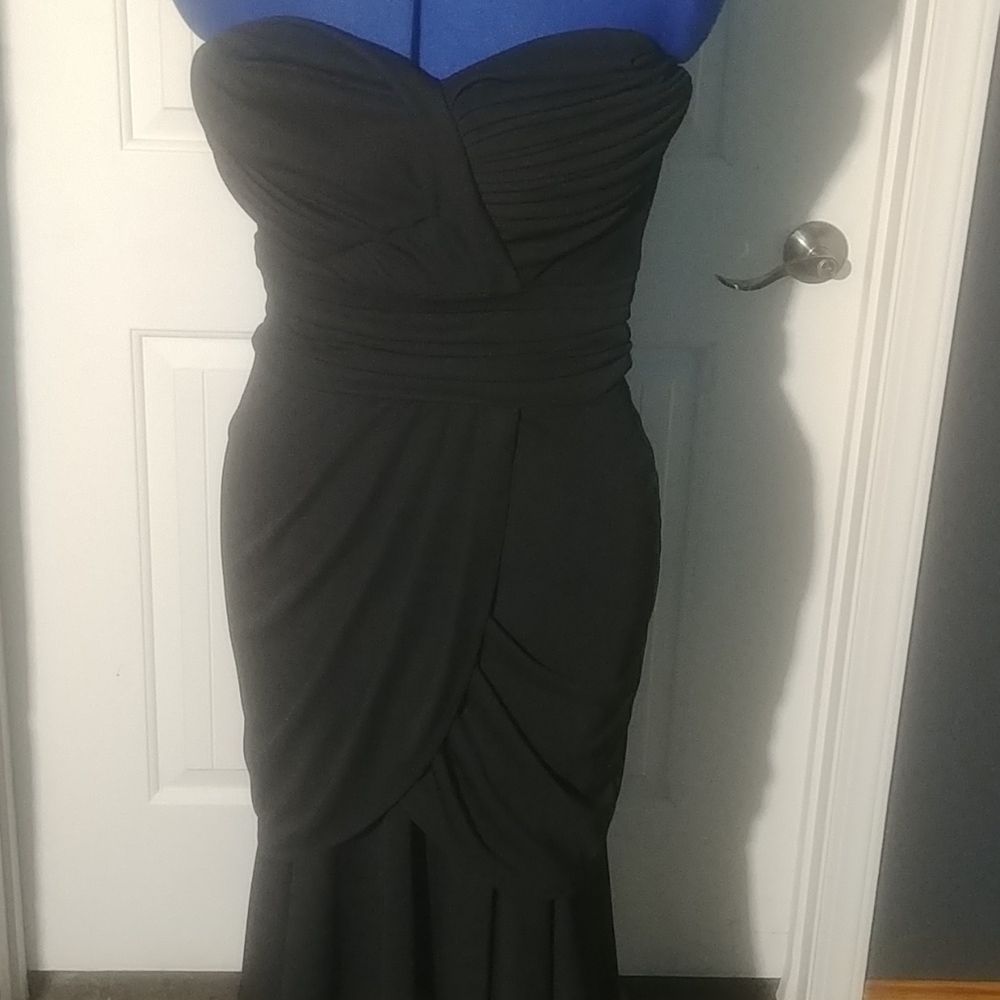 Black Strapless Cocktail Dress